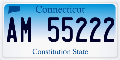 CT license plate AM55222