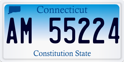 CT license plate AM55224
