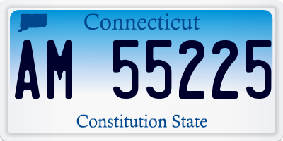 CT license plate AM55225
