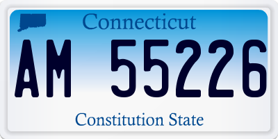 CT license plate AM55226
