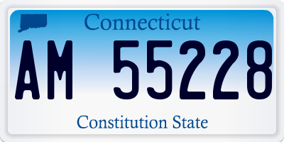CT license plate AM55228
