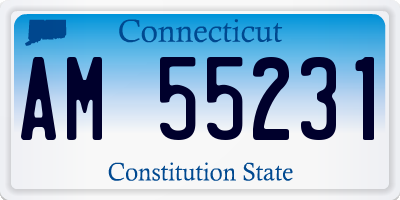 CT license plate AM55231