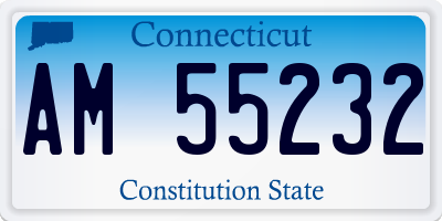 CT license plate AM55232