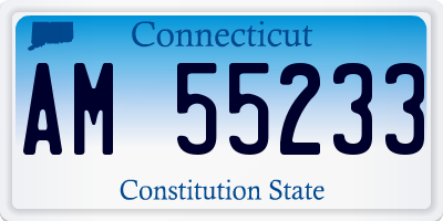 CT license plate AM55233
