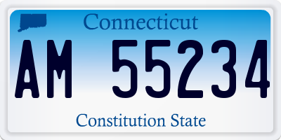 CT license plate AM55234