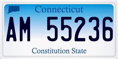 CT license plate AM55236