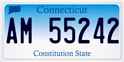 CT license plate AM55242