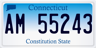 CT license plate AM55243