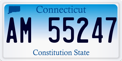 CT license plate AM55247