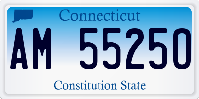 CT license plate AM55250