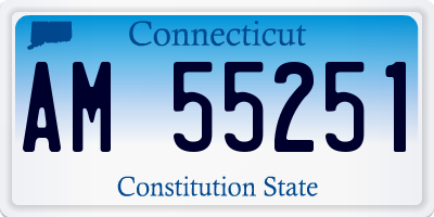 CT license plate AM55251