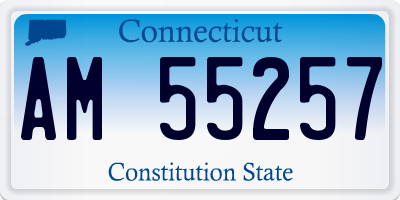 CT license plate AM55257
