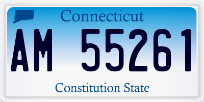 CT license plate AM55261