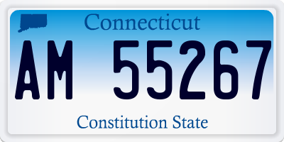 CT license plate AM55267