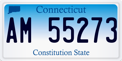 CT license plate AM55273