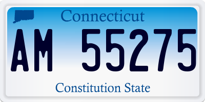 CT license plate AM55275