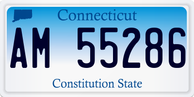 CT license plate AM55286