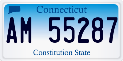 CT license plate AM55287