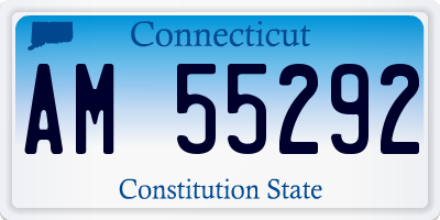 CT license plate AM55292