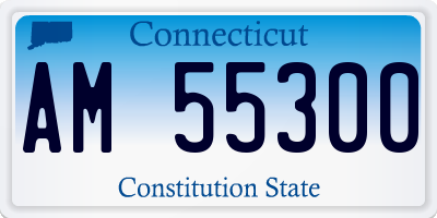 CT license plate AM55300