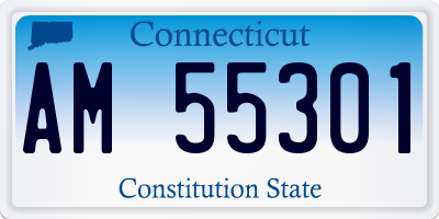 CT license plate AM55301