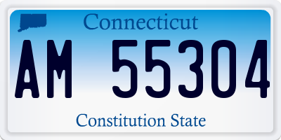 CT license plate AM55304