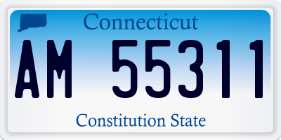 CT license plate AM55311