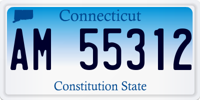 CT license plate AM55312