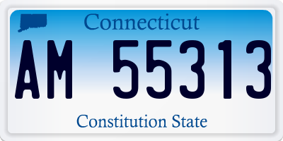 CT license plate AM55313