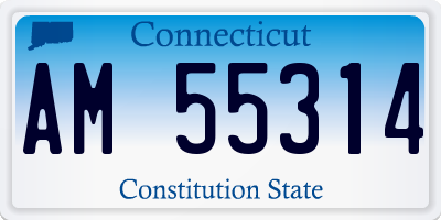 CT license plate AM55314