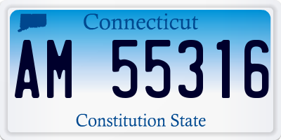 CT license plate AM55316