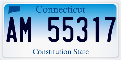 CT license plate AM55317