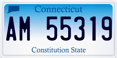CT license plate AM55319