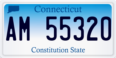 CT license plate AM55320