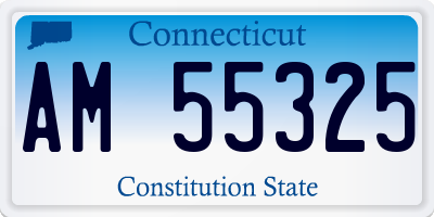 CT license plate AM55325
