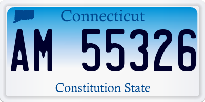 CT license plate AM55326