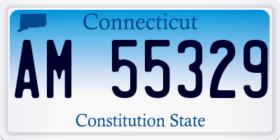 CT license plate AM55329