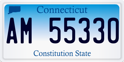 CT license plate AM55330