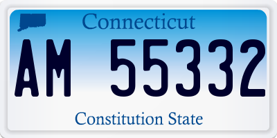 CT license plate AM55332