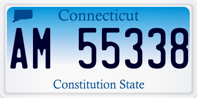 CT license plate AM55338