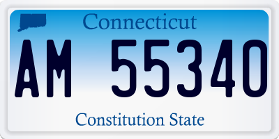 CT license plate AM55340