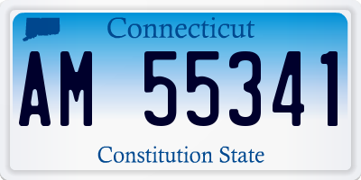 CT license plate AM55341