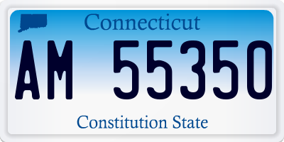 CT license plate AM55350