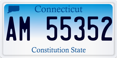 CT license plate AM55352
