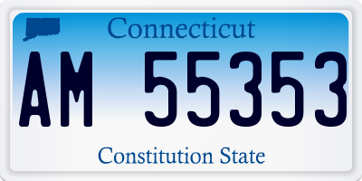 CT license plate AM55353