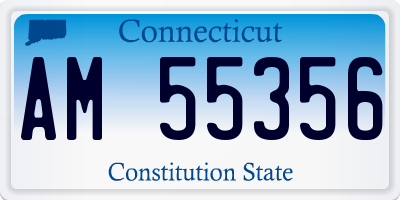 CT license plate AM55356