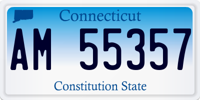 CT license plate AM55357