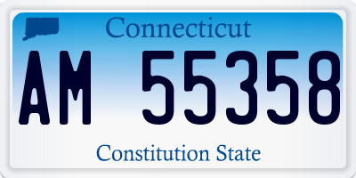 CT license plate AM55358