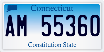CT license plate AM55360