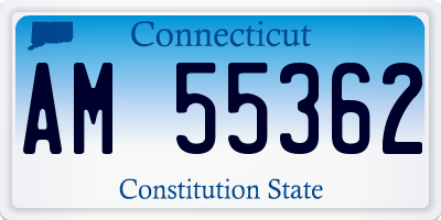CT license plate AM55362